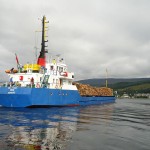 MV Isis carrying timber